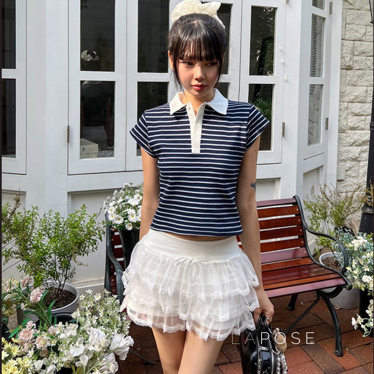 Auburn Lace Tiered Mini Skirt