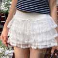 Auburn Lace Tiered Mini Skirt