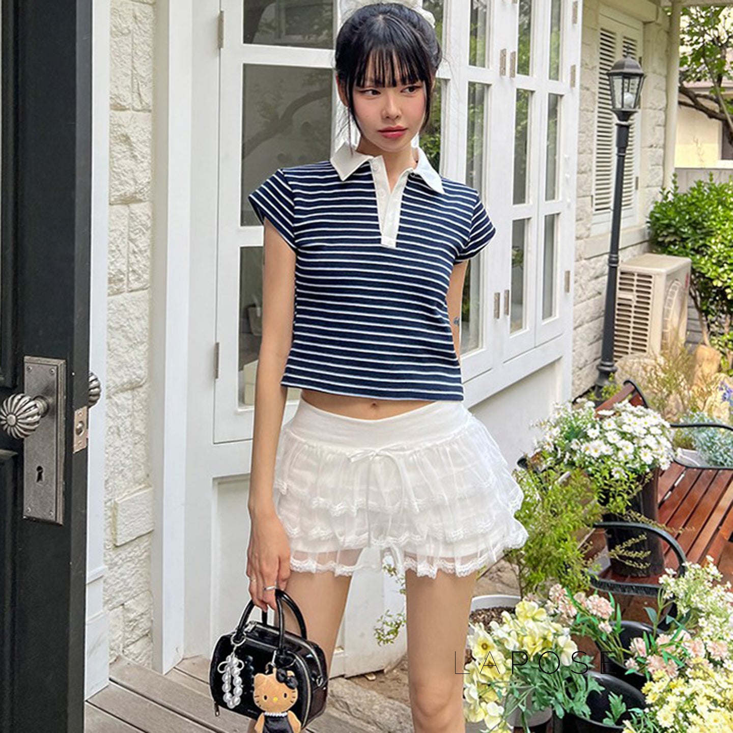 Auburn Lace Tiered Mini Skirt