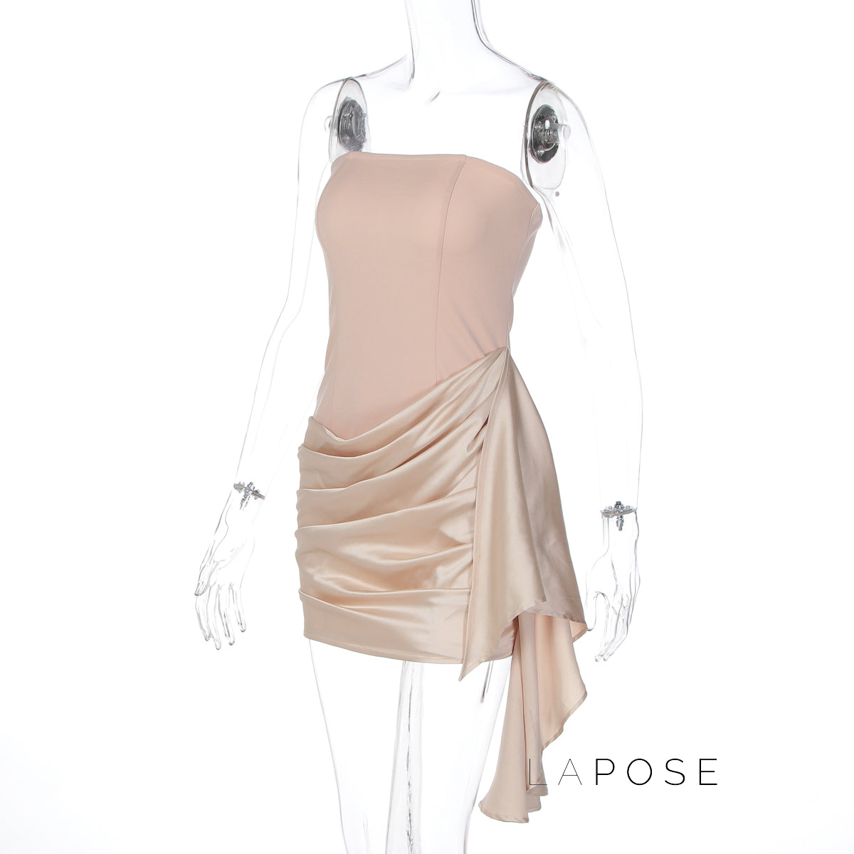 Audrina Satin Bodycon Mini Dress [IZUYI544]