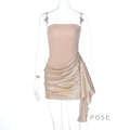 Audrina Satin Bodycon Mini Dress [M8UTDR03]
