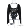 Aurie Backless Bodysuit [PQ3994JN]