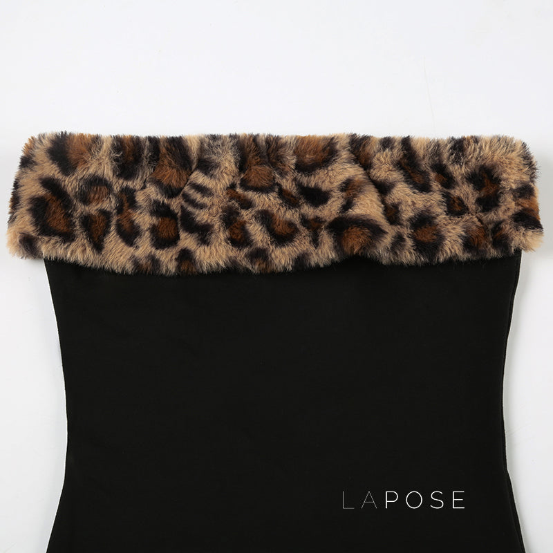 Avalon Leopard Ruched Short Set [V8BEXI6D]