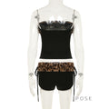 Avalon Leopard Ruched Short Set [QP1RIXOU]