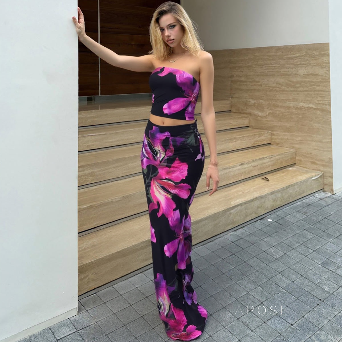 Avana Printed Maxi Skirt Set