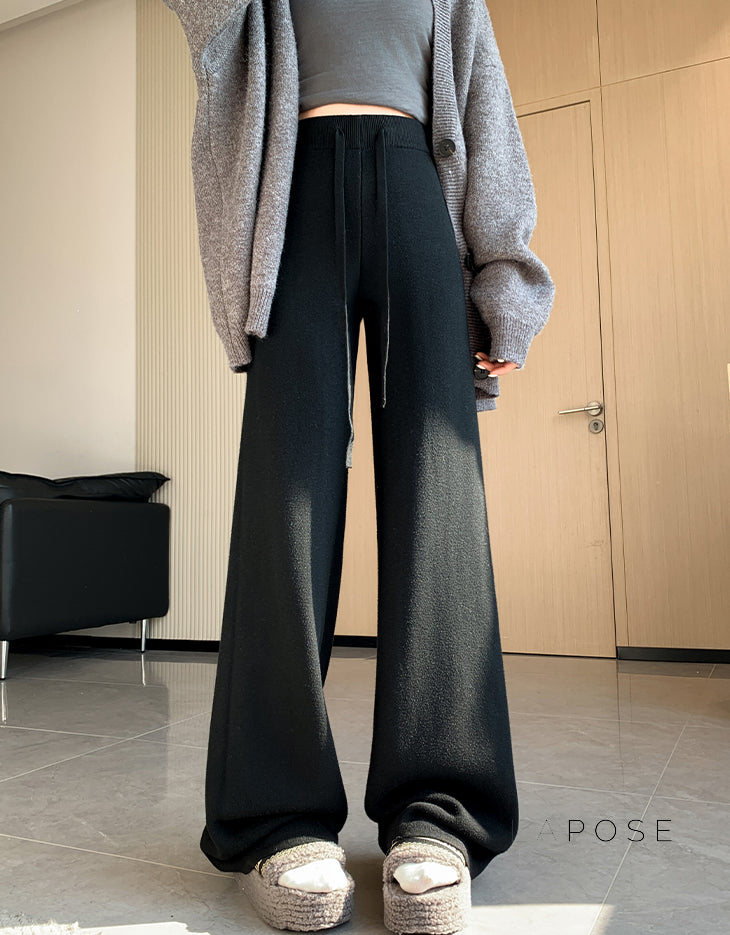 Avarie Cozy Wide-Leg Pants [E85AZ642]