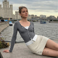 Avary Patchwork Faux Layer Top [RV3CYCDS]