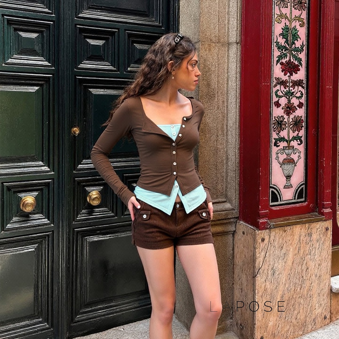 Avary Patchwork Faux Layer Top [A5B76IWG]