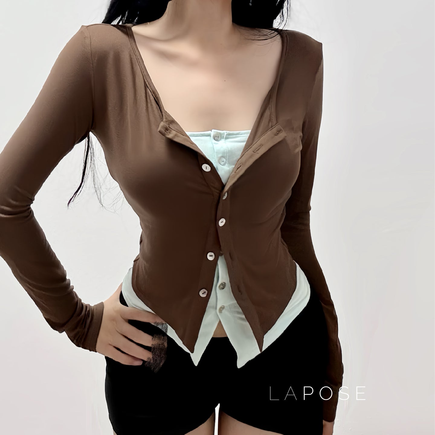 Avary Patchwork Faux Layer Top [ZBR80JND]