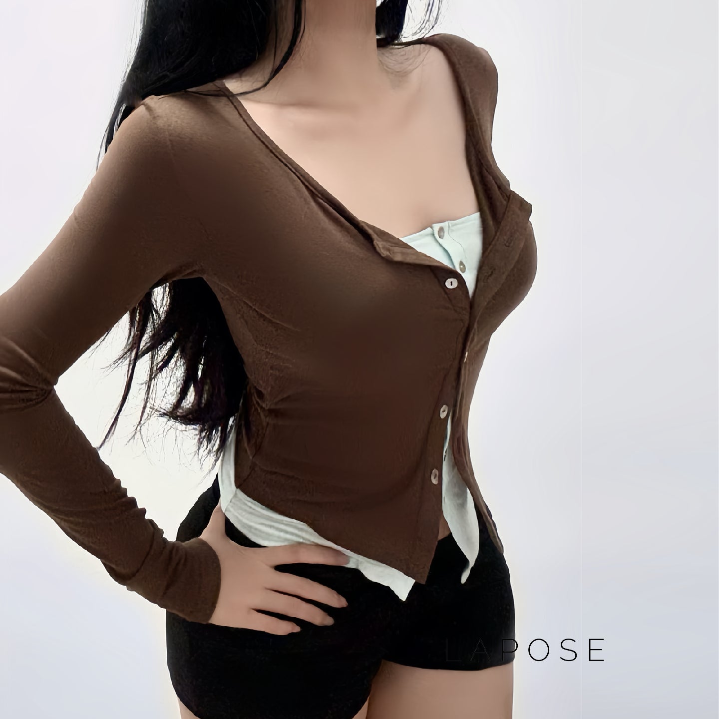 Avary Patchwork Faux Layer Top [5G8WKSPY]