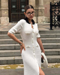 Averleigh Contrast Knit Maxi Dress [LAK33PCT]