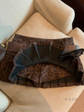Avery Leopard Pleated Mini Skirt [72UUXTOZ]