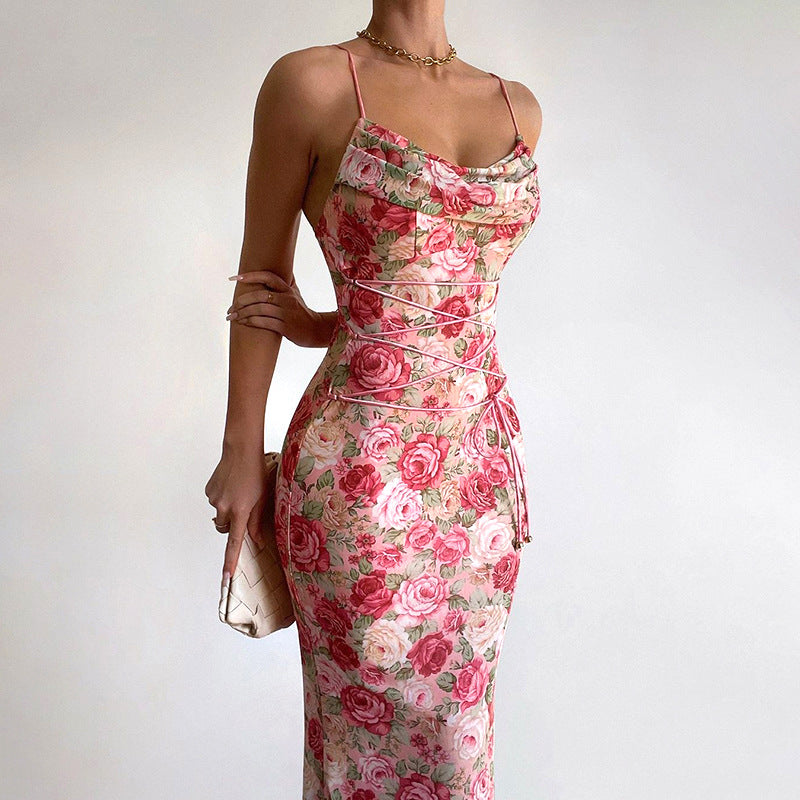 Avi Floral Strappy Maxi Dress [92BYBT0L]