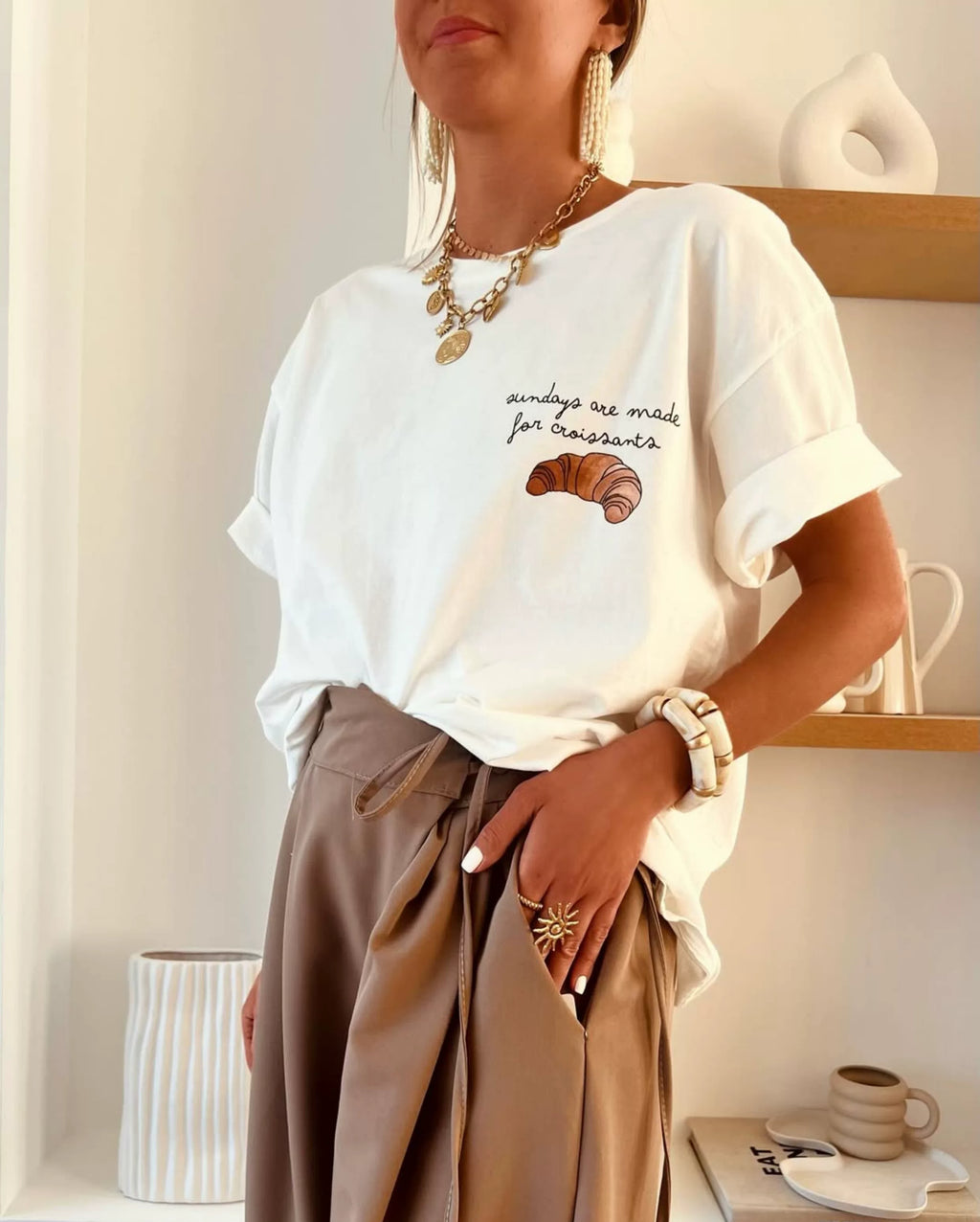 Avia Croissant Print Oversized T-Shirt
