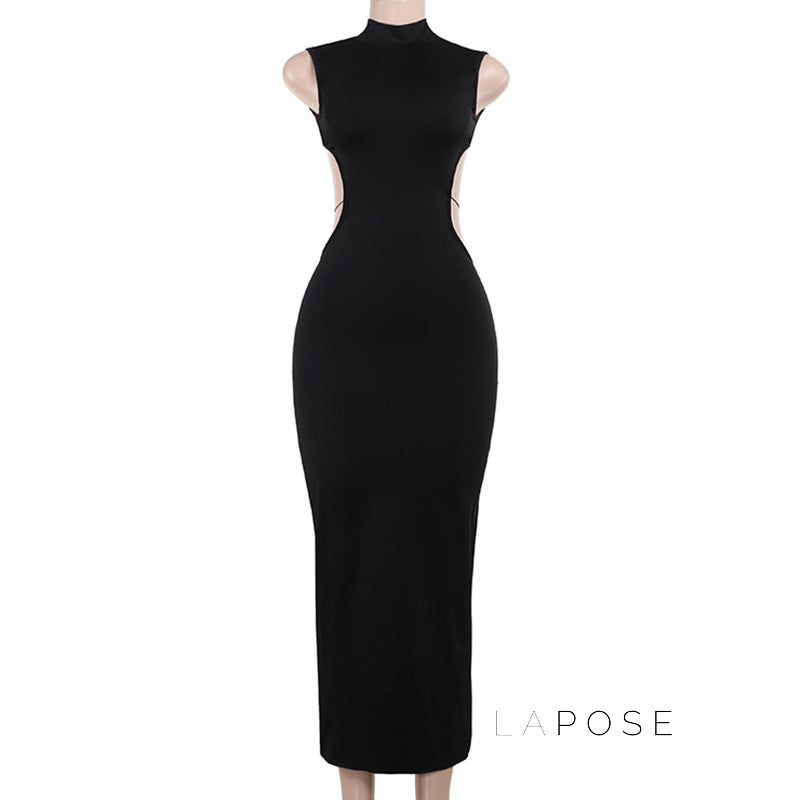 Aviva Backless Lace-Up Dress [XETR609M]