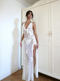 LaPose Avy Sheer Floral Maxi Dress