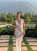 LaPose Avy Sheer Floral Maxi Dress