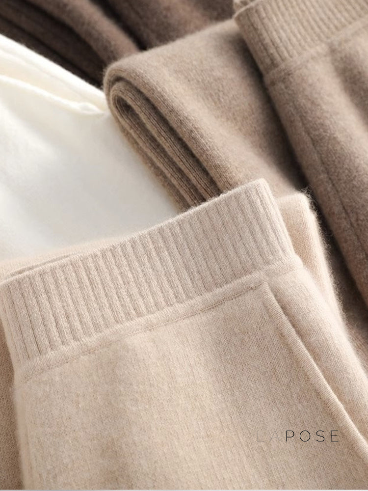 Ayana Cozy Knit Straight-Leg Pants [9PDV242R]
