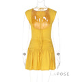 Aylee Backless Pleated Mini Dress [WF5H1AGL]