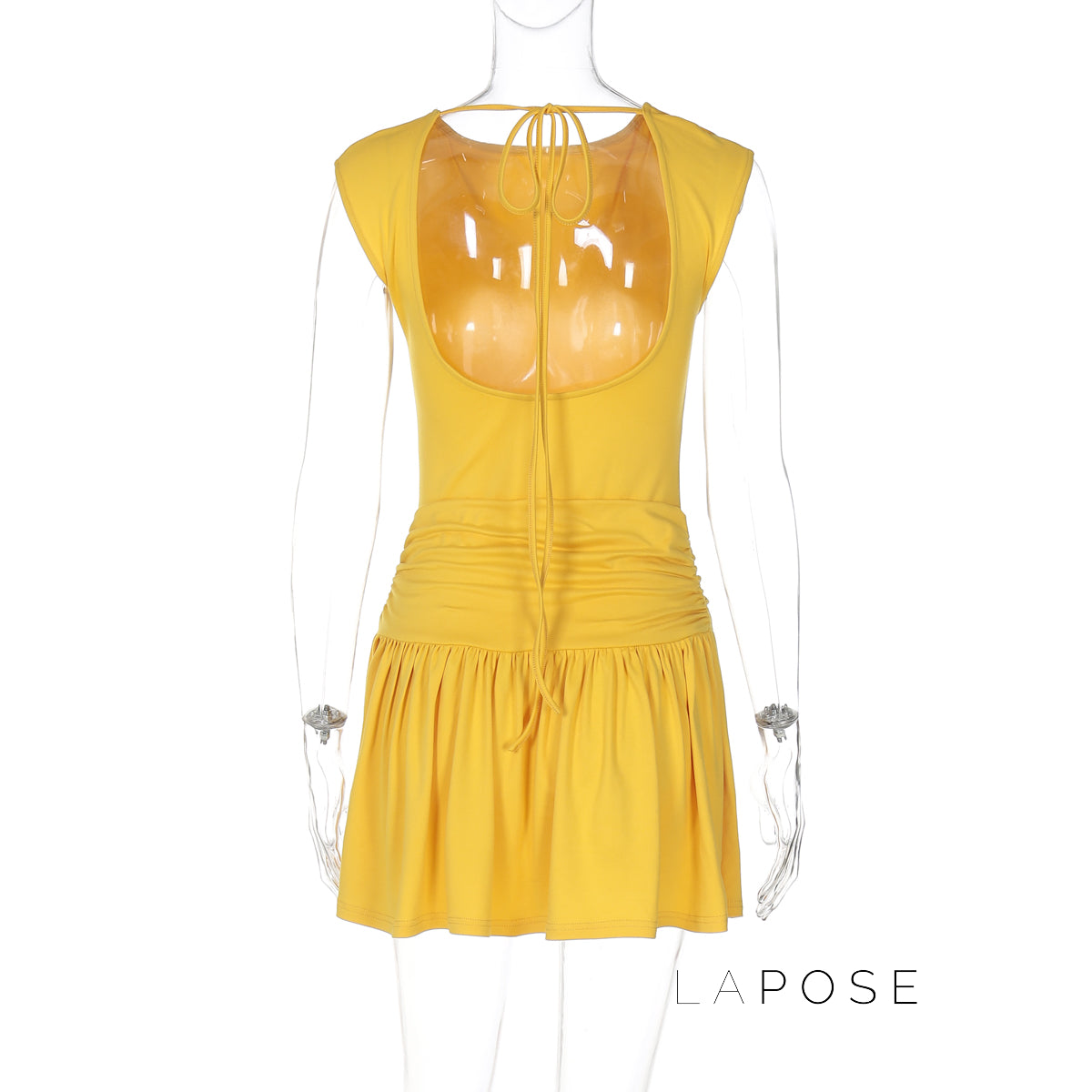Aylee Backless Pleated Mini Dress [WF5H1AGL]