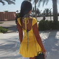 Aylee Backless Pleated Mini Dress [XMRM0Z3S]