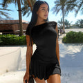 Aylee Backless Pleated Mini Dress [MP3ATQLU]