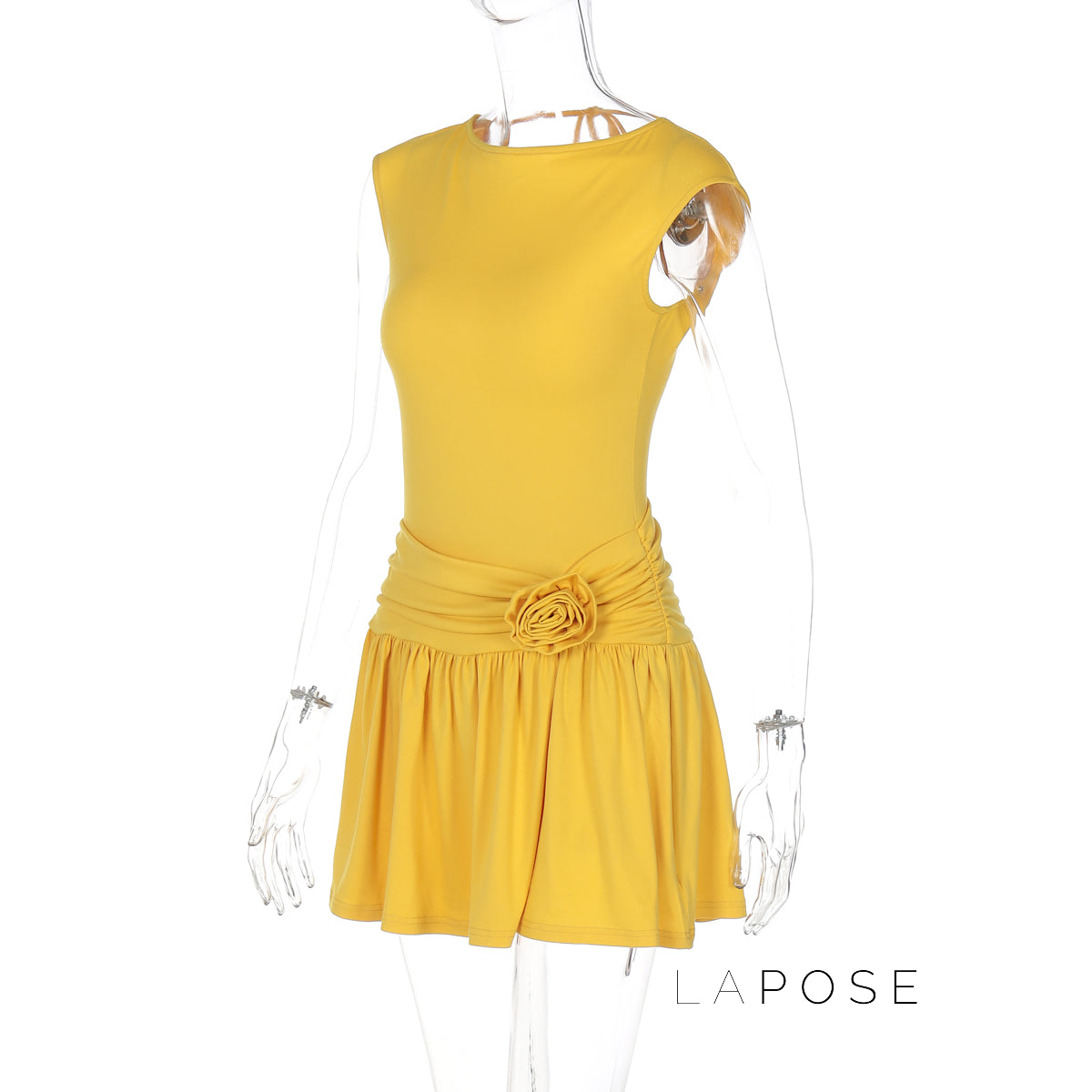 Aylee Backless Pleated Mini Dress [P9M3F2ZN]