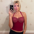 Aylin Polka Dot Halter Top [N1ZT56L1]