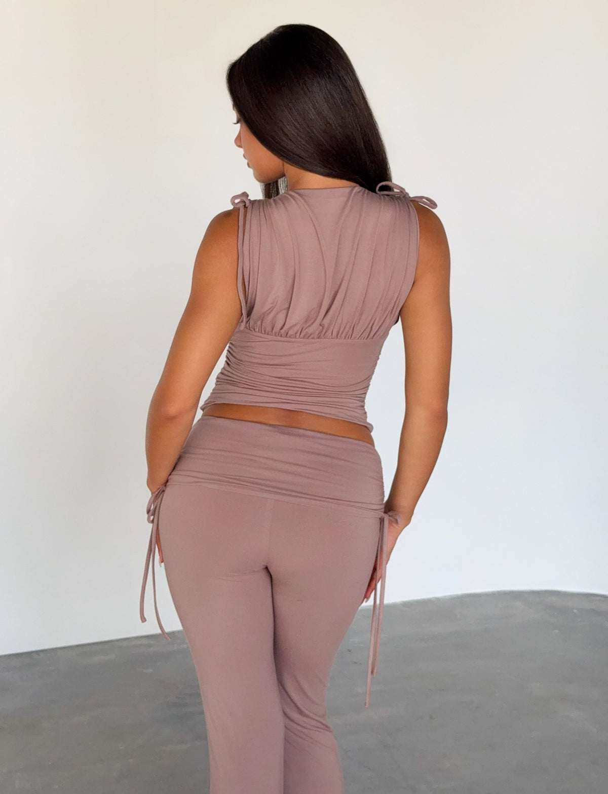 LaPose Ayrabella Ruched Plunge Top