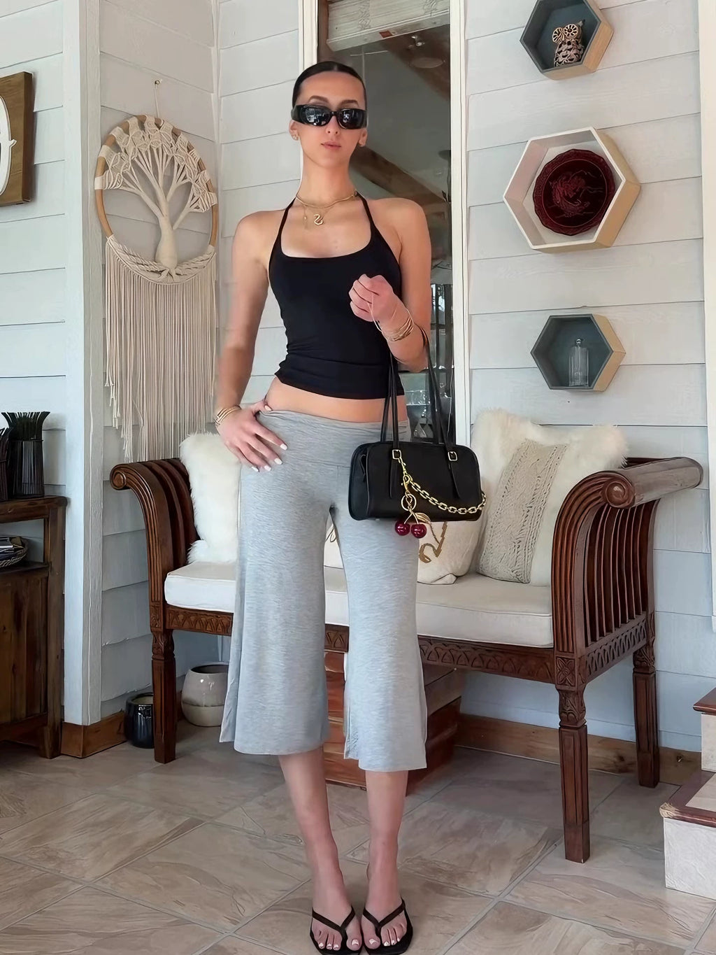 Ayvah Wide Leg Cropped Pants