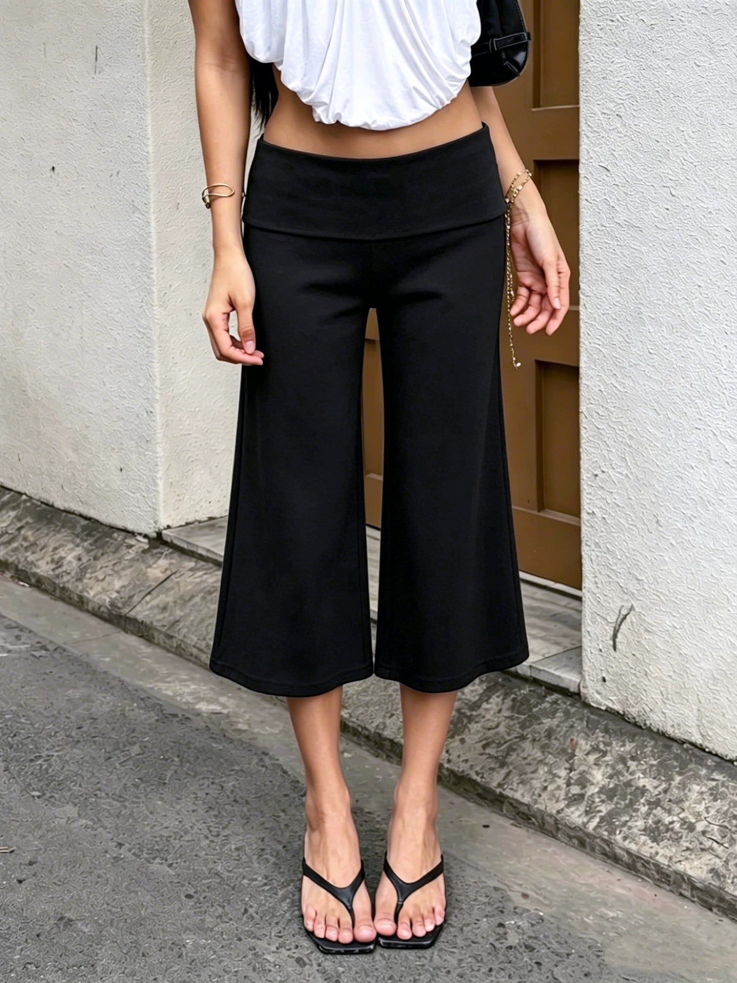 Ayvah Wide Leg Cropped Pants