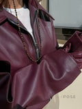 Ayven Oversized Faux Leather Jacket [79KVNT1Z]