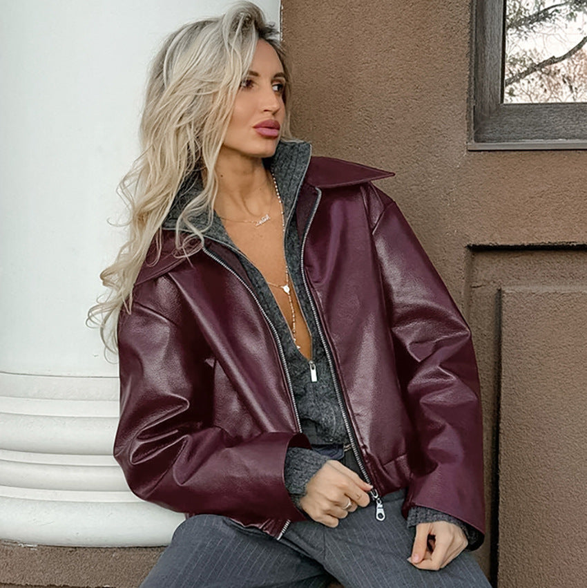 Ayven Oversized Faux Leather Jacket [H19TKHO8]