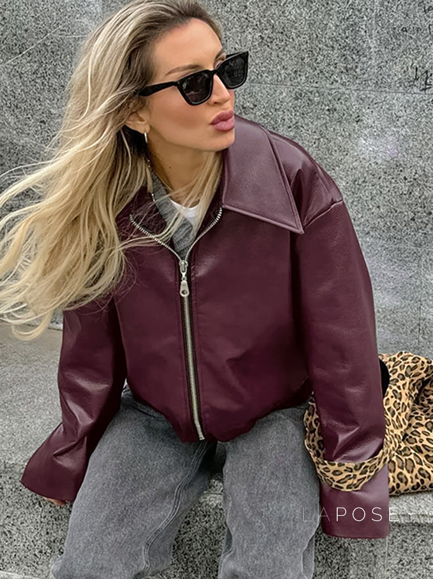 Ayven Oversized Faux Leather Jacket [T5J90LEZ]