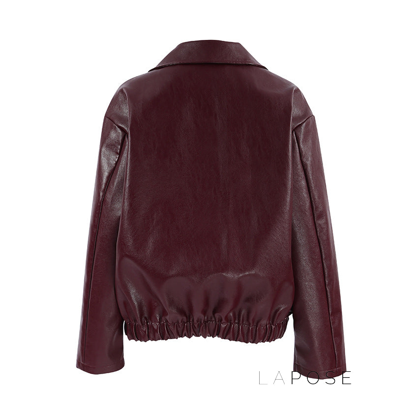 Ayven Oversized Faux Leather Jacket [6PFZ4DER]