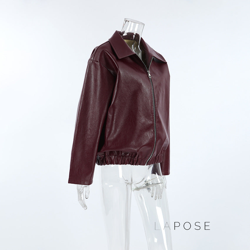 Ayven Oversized Faux Leather Jacket [KQIEW23L]