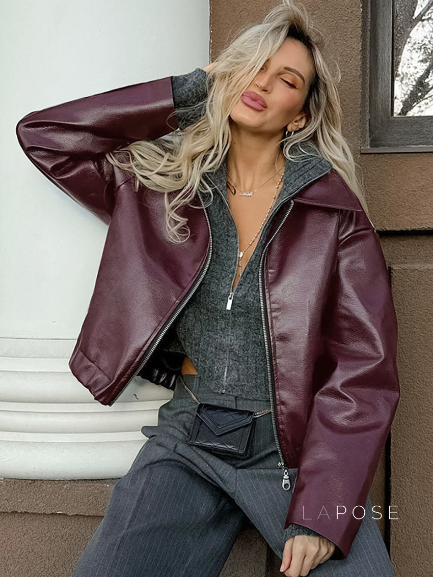 Ayven Oversized Faux Leather Jacket [CQ3TMWOH]