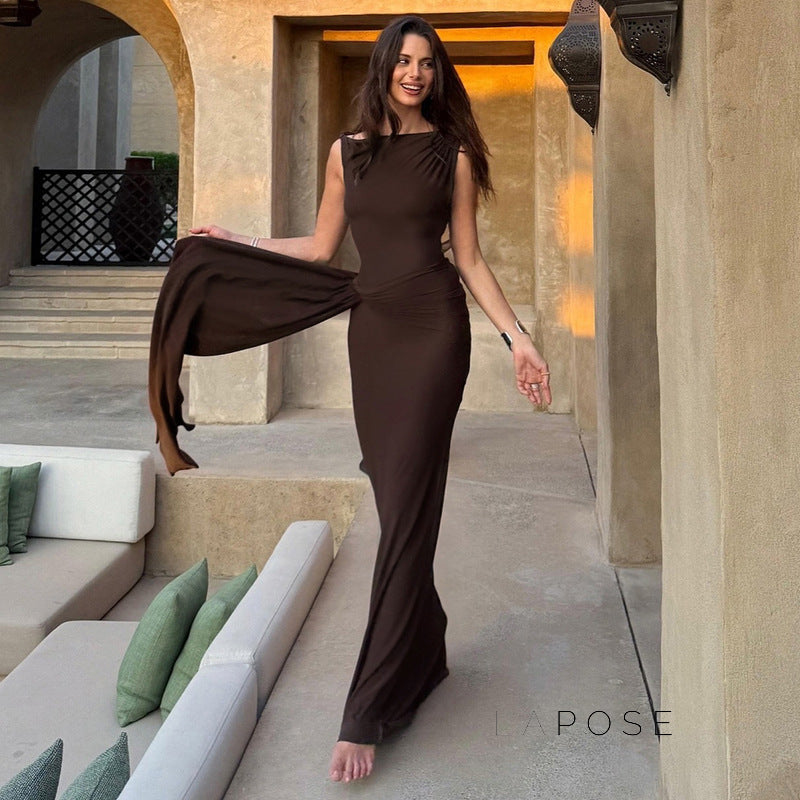Azalia Twisted Draped Dress [6L7IOX62]