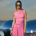 Azalia Twisted Draped Dress [QDBTSRP6]