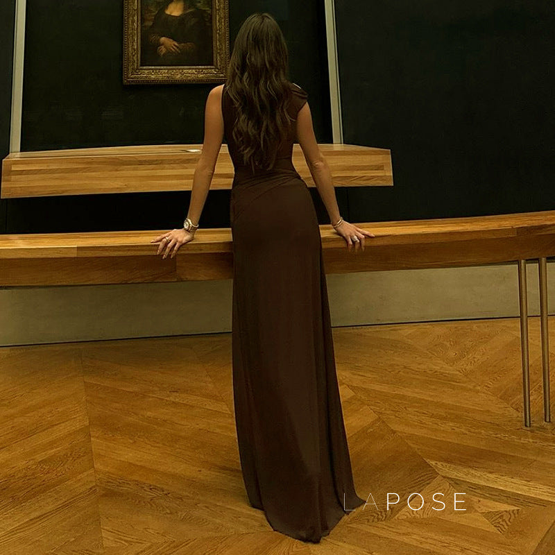 Azalia Twisted Draped Dress [LB6IS6TE]