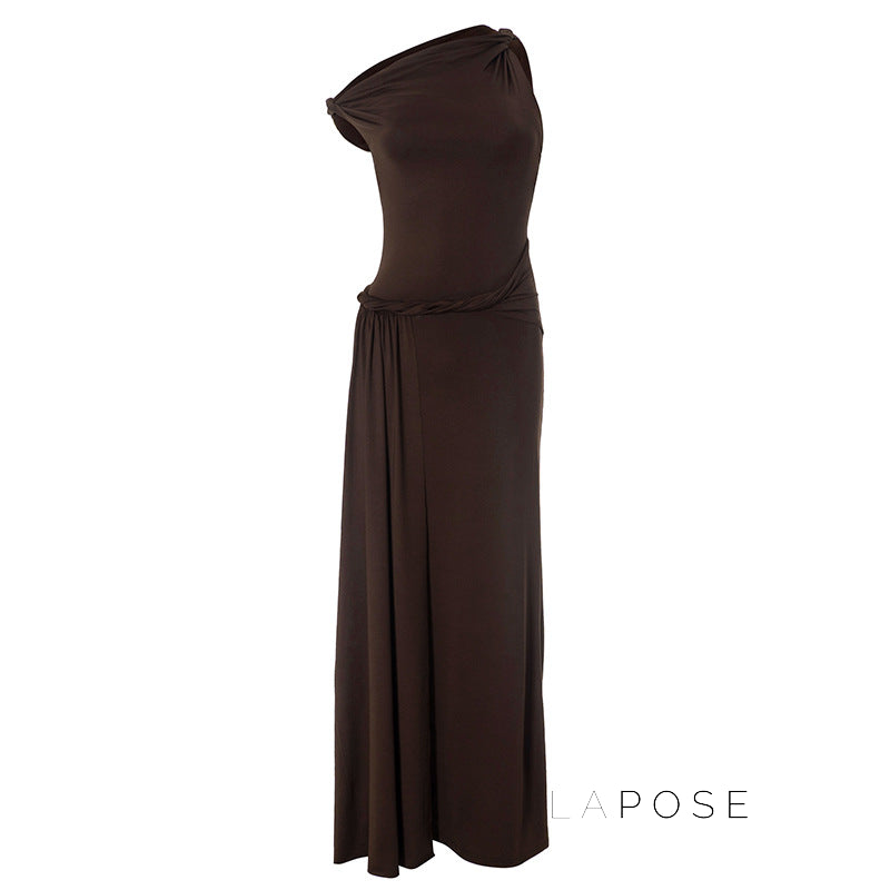 Azalia Twisted Draped Dress [PVSOWB09]