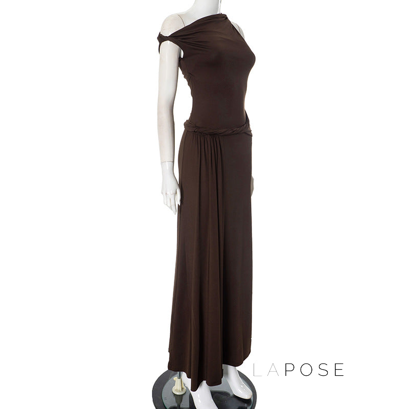 Azalia Twisted Draped Dress [OTX3QHSZ]