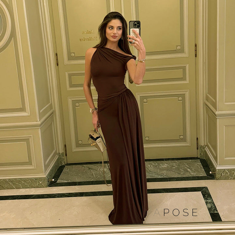 Azalia Twisted Draped Dress [CFGIX5IW]