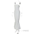 Azaria Polka Dot Strapless Midi Dress [2XVFUZ5C]