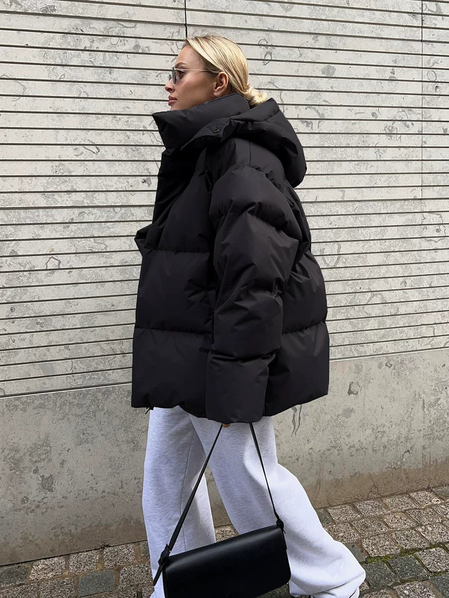 LaPose - Azul Oversized Hooded Puffer Jacket