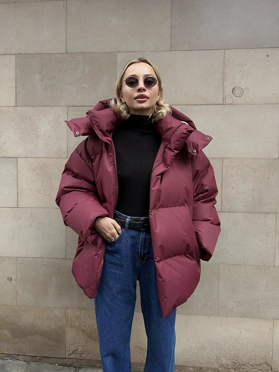 LaPose - Azul Oversized Hooded Puffer Jacket