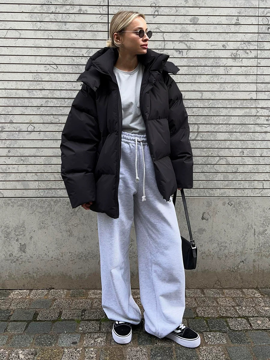 LaPose - Azul Oversized Hooded Puffer Jacket