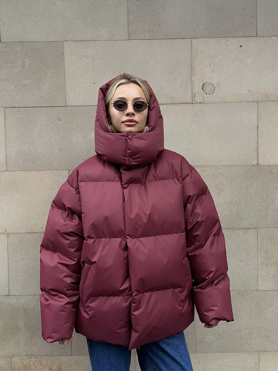LaPose - Azul Oversized Hooded Puffer Jacket