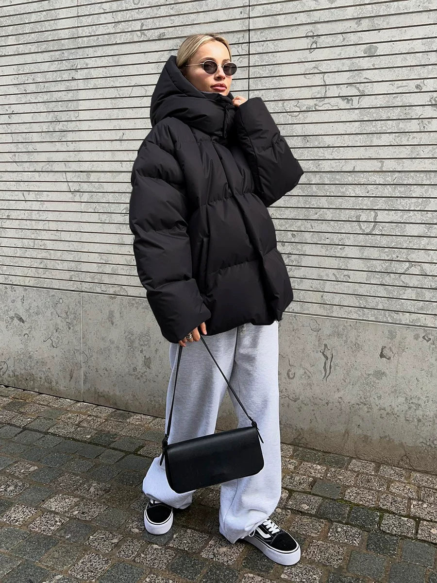 LaPose - Azul Oversized Hooded Puffer Jacket