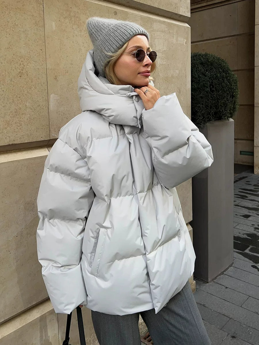 LaPose - Azul Oversized Hooded Puffer Jacket